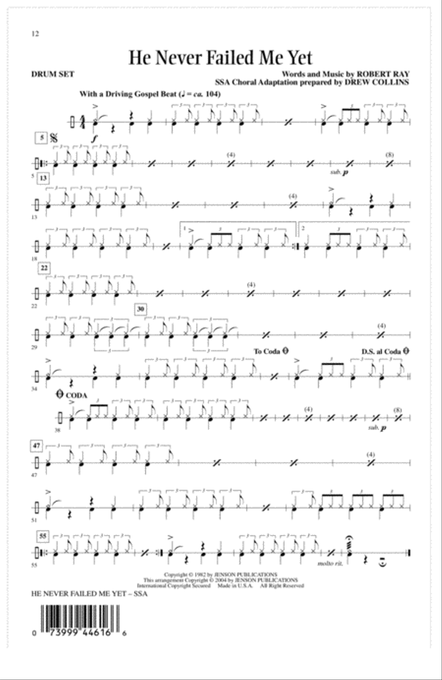 He Never Failed Me Yet (arr. Keith Christopher) TTBB scores gallery preview page 11