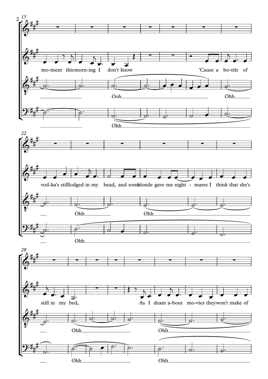 Bed Of Roses 4-Part scores gallery preview page 2