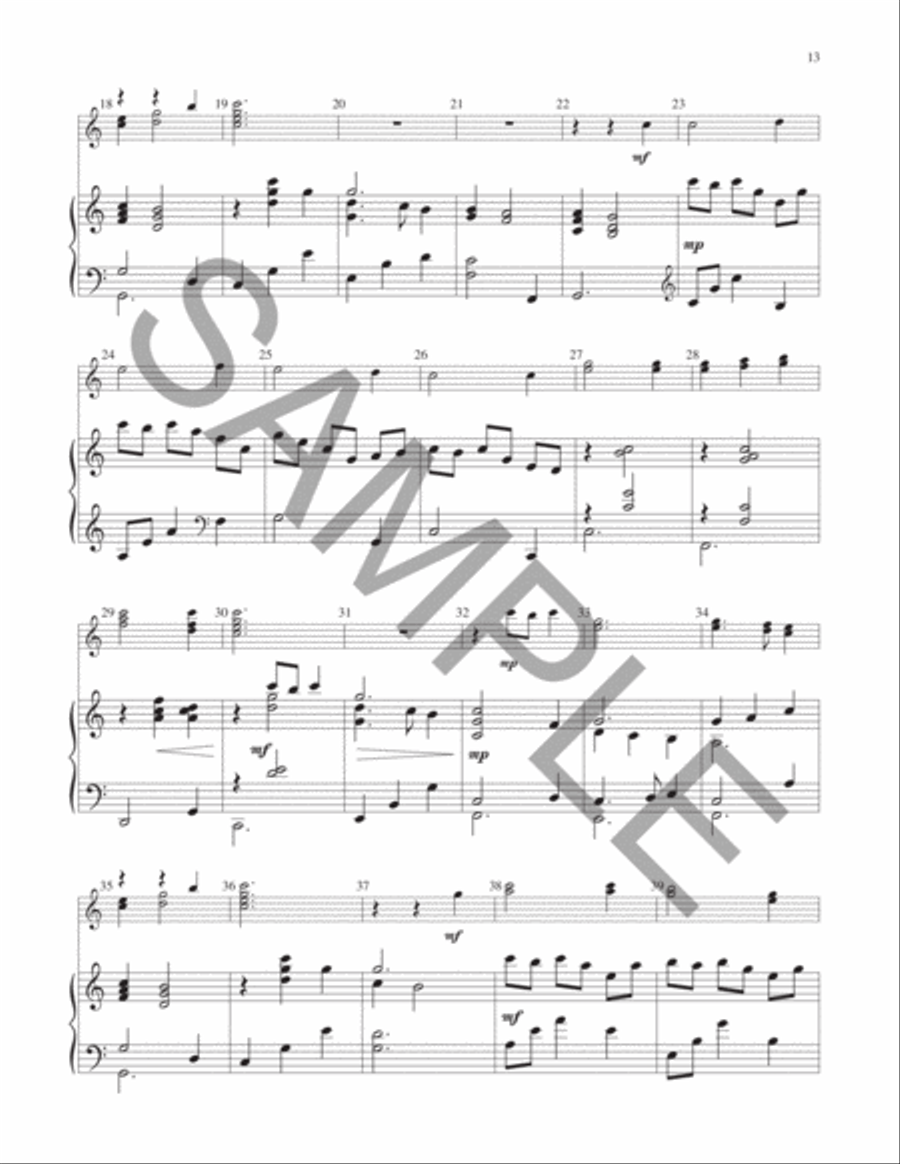 Four by Four Easter: Easter Hymns for Piano and Four Ringers Handbell Choir scores gallery preview page 8