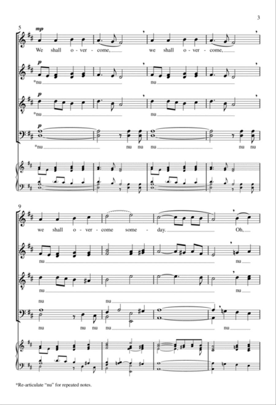We Shall Overcome We Shall Overcome Divisi scores gallery preview page 2