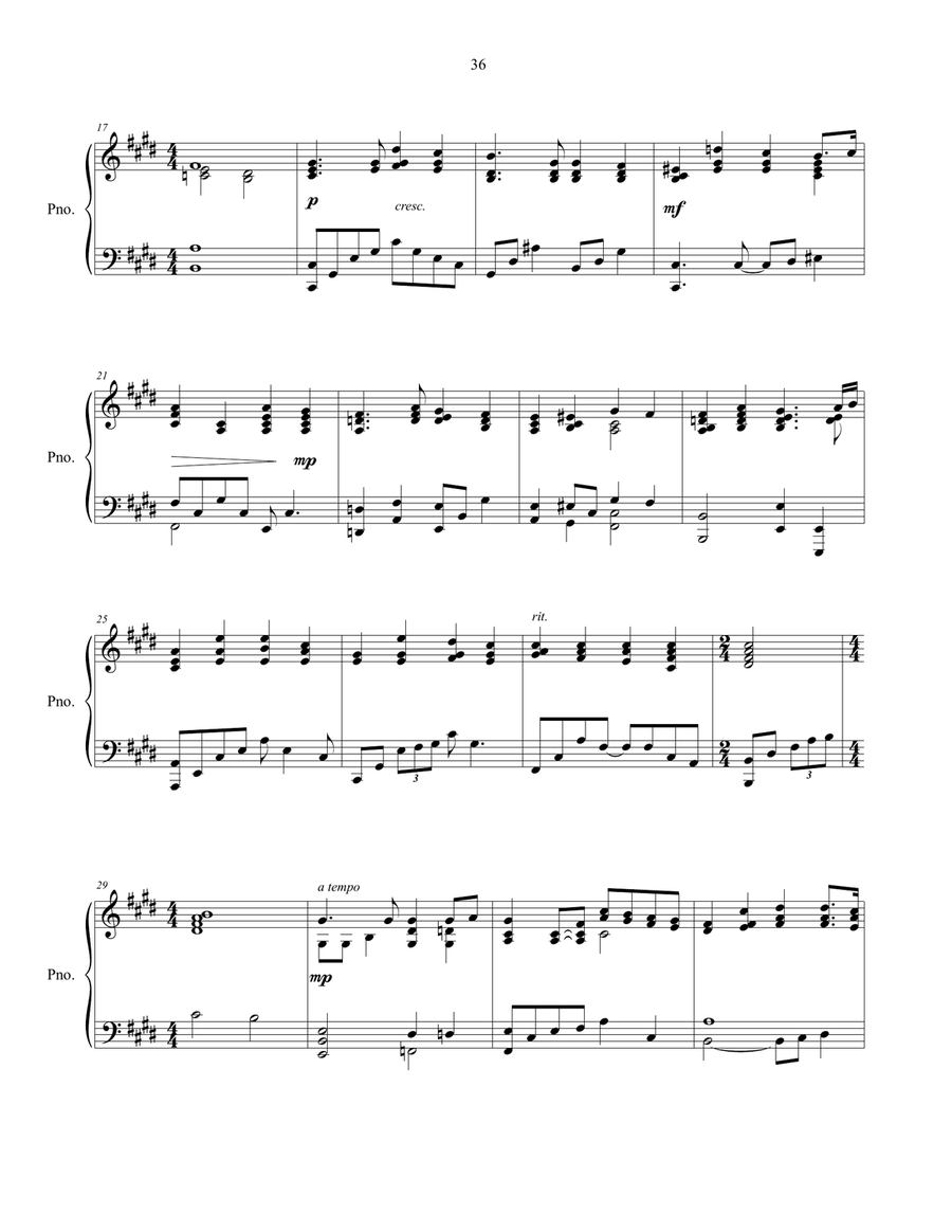 In the Place Gethsemane, piano solo Piano Solo scores gallery preview page 3