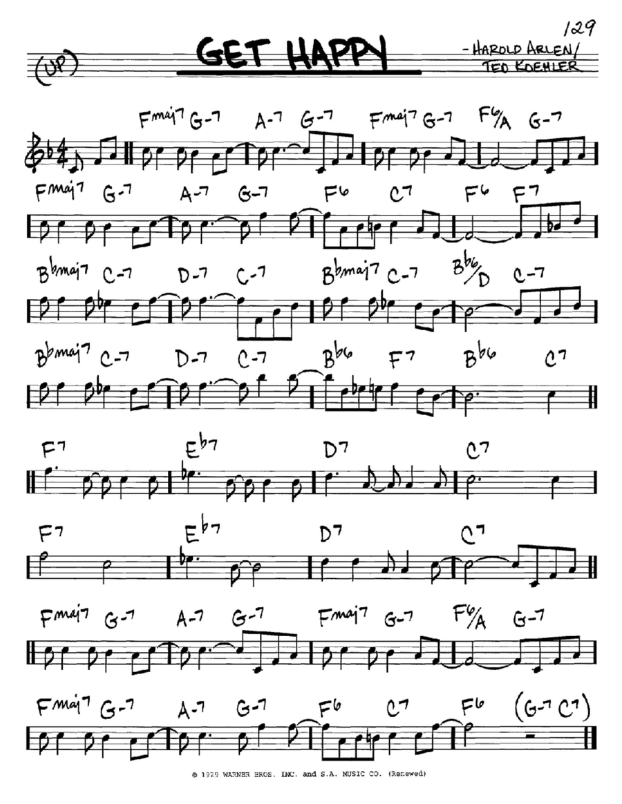 Get Happy Get Happy C Instrument scores gallery preview page 1