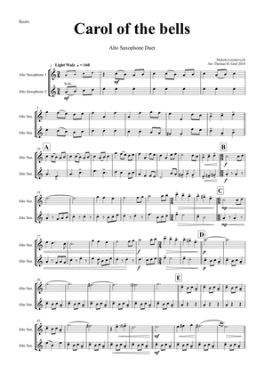 Carol of the Bells - Pentatonix style - Alto Saxophone Duet