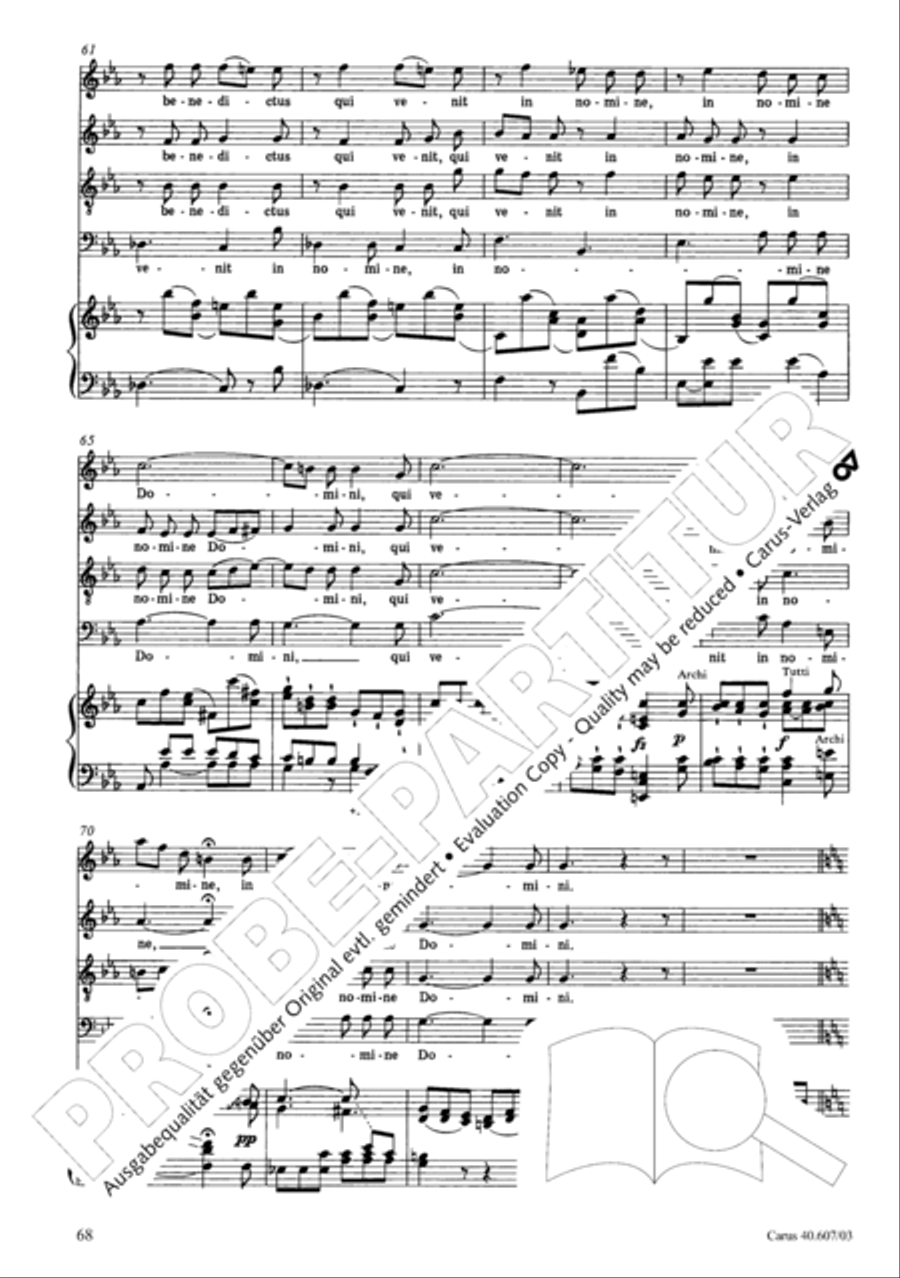 Mass in time of war (Missa in tempore belli) 4-Part scores gallery preview page 75