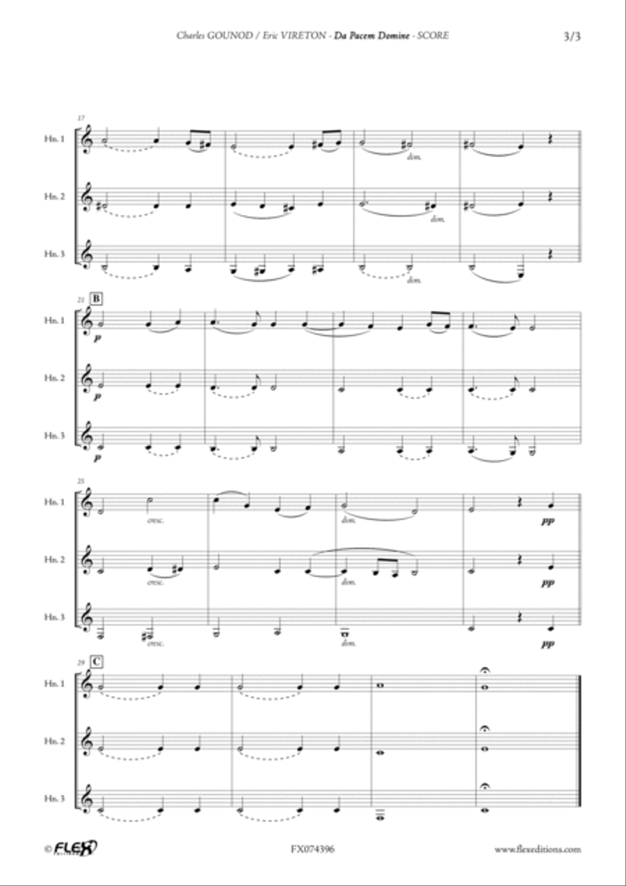 Da Pacem Domine Woodwind Trio scores gallery preview page 3
