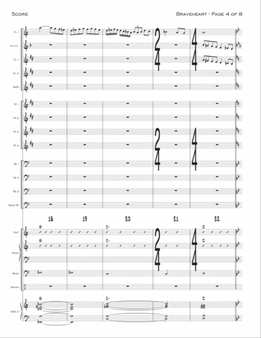 Braveheart - Main Title Jazz Ensemble scores gallery preview page 4
