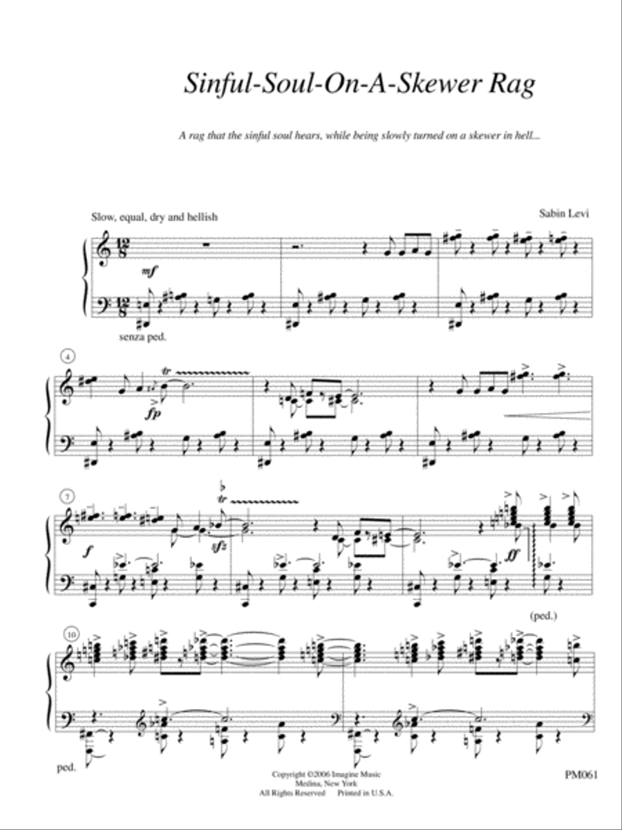 Sinful-Soul-On-A-Skewer Rag Piano Solo scores gallery preview page 2