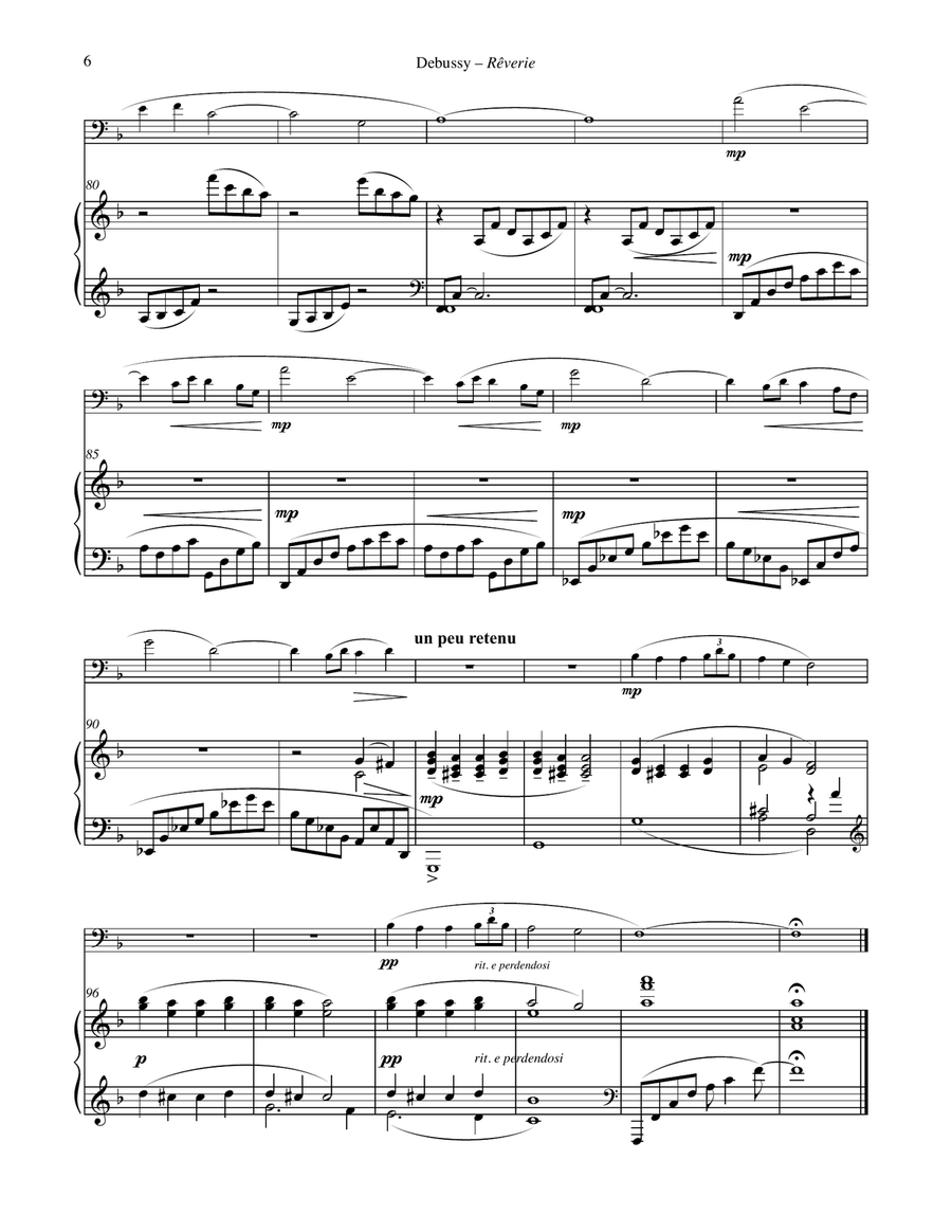 Reverie for Euphonium and Piano Euphonium scores gallery preview page 6