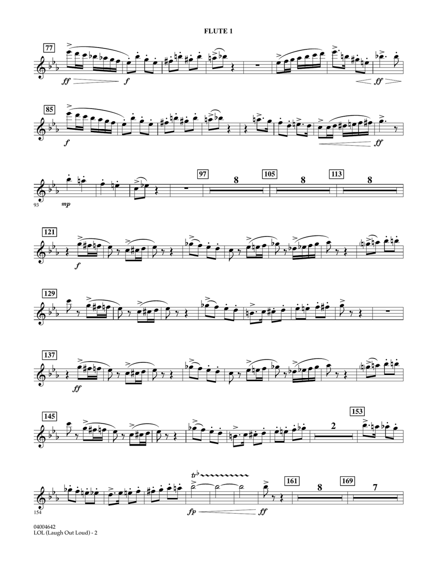 LOL (Laugh Out Loud) - Flute 1 Concert Band scores gallery preview page 2