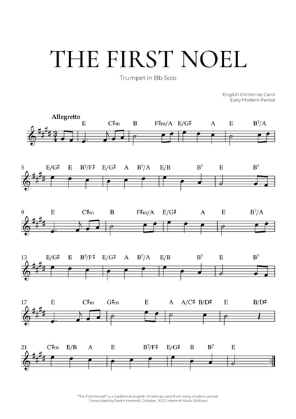 The First Noel (Trumpet Solo) - Christmas Carol image number null