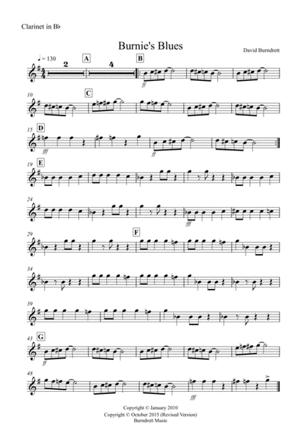 Burnie's Blues for Clarinet and PIano image number null