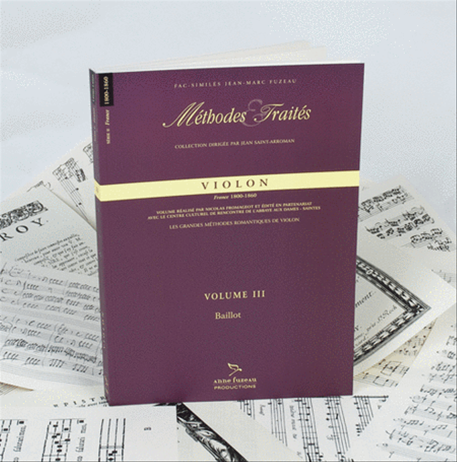 Methods & Treatises Violin - Baillot - Volume 3 - France 1800-1860 Violin scores gallery preview page 1