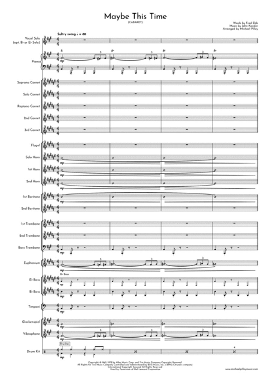 Maybe This Time Brass Band scores gallery preview page 2