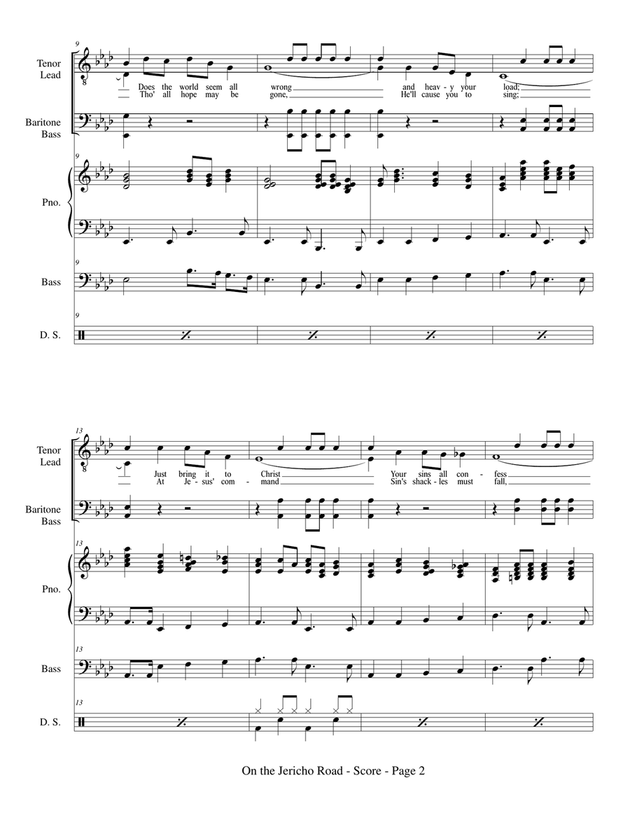 On The Jericho Road Small Ensemble scores gallery preview page 4