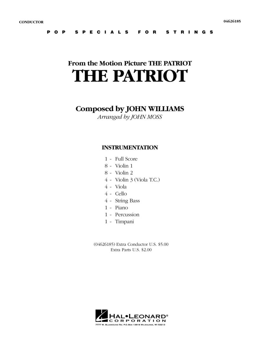 The Patriot (arr. John Moss) - Full Score