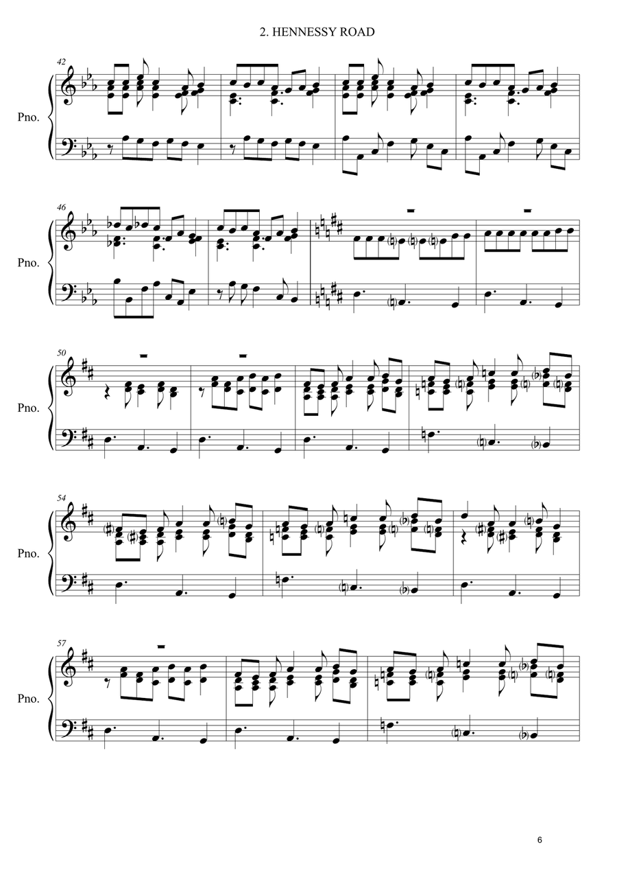 HONG KONG PIANO SUITE Piano Solo scores gallery preview page 6