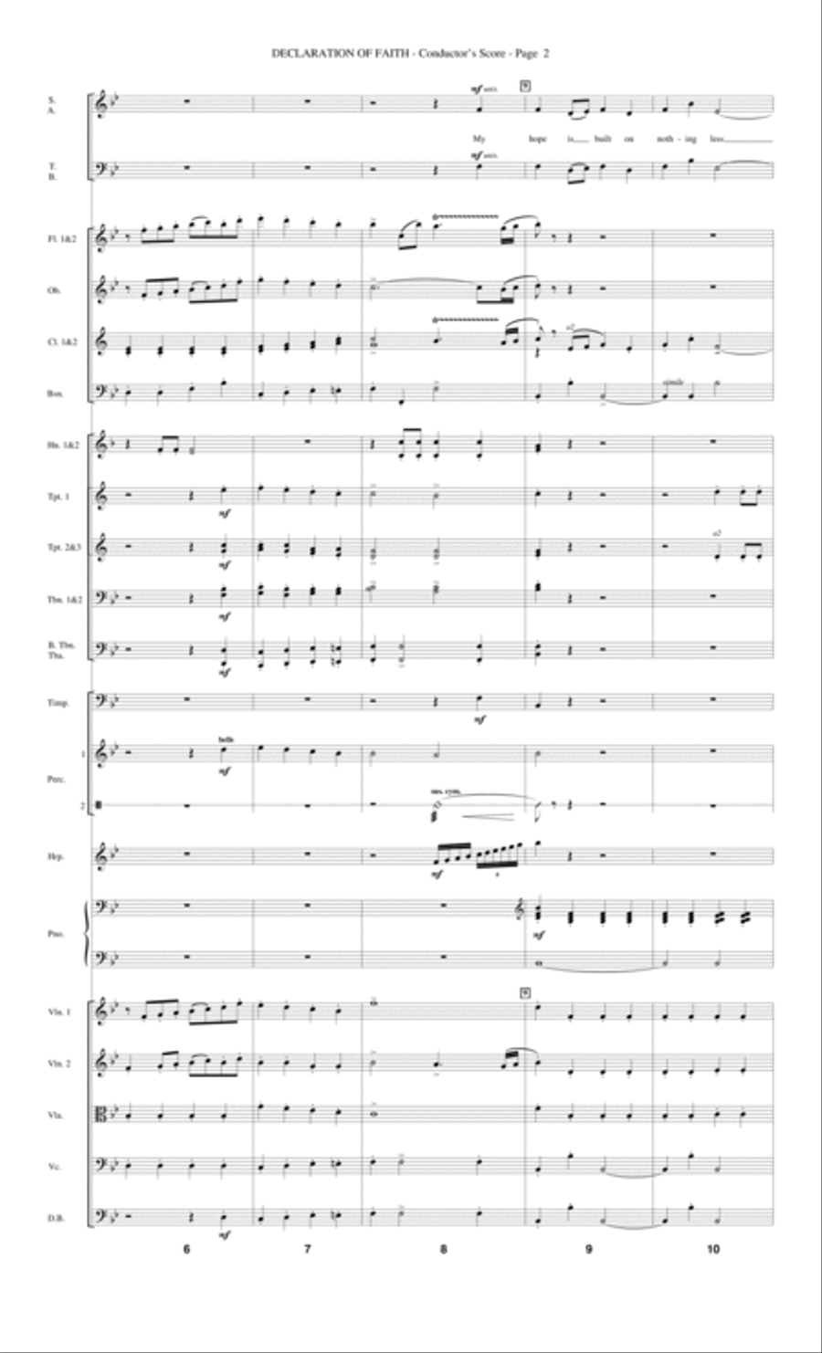 Declaration Of Faith - Score Choir scores gallery preview page 2