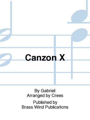 Book cover for Canzon X