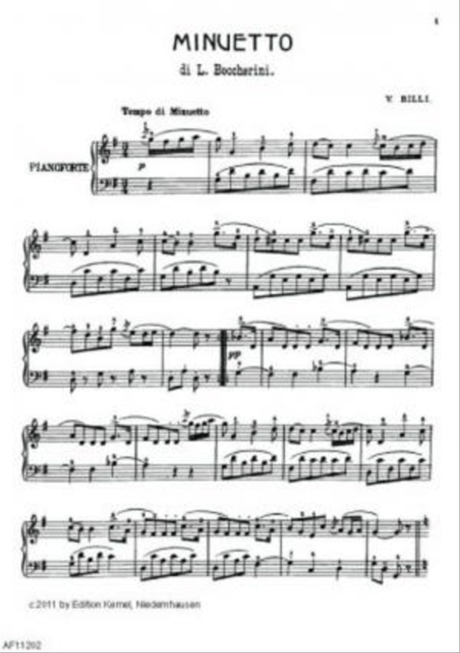 Minuetto Piano Solo scores gallery preview page 1