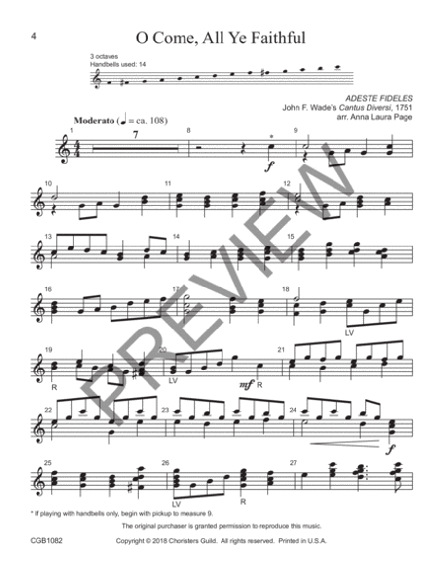Glory in the Highest Glory in the Highest Handbell Choir scores gallery preview page 3