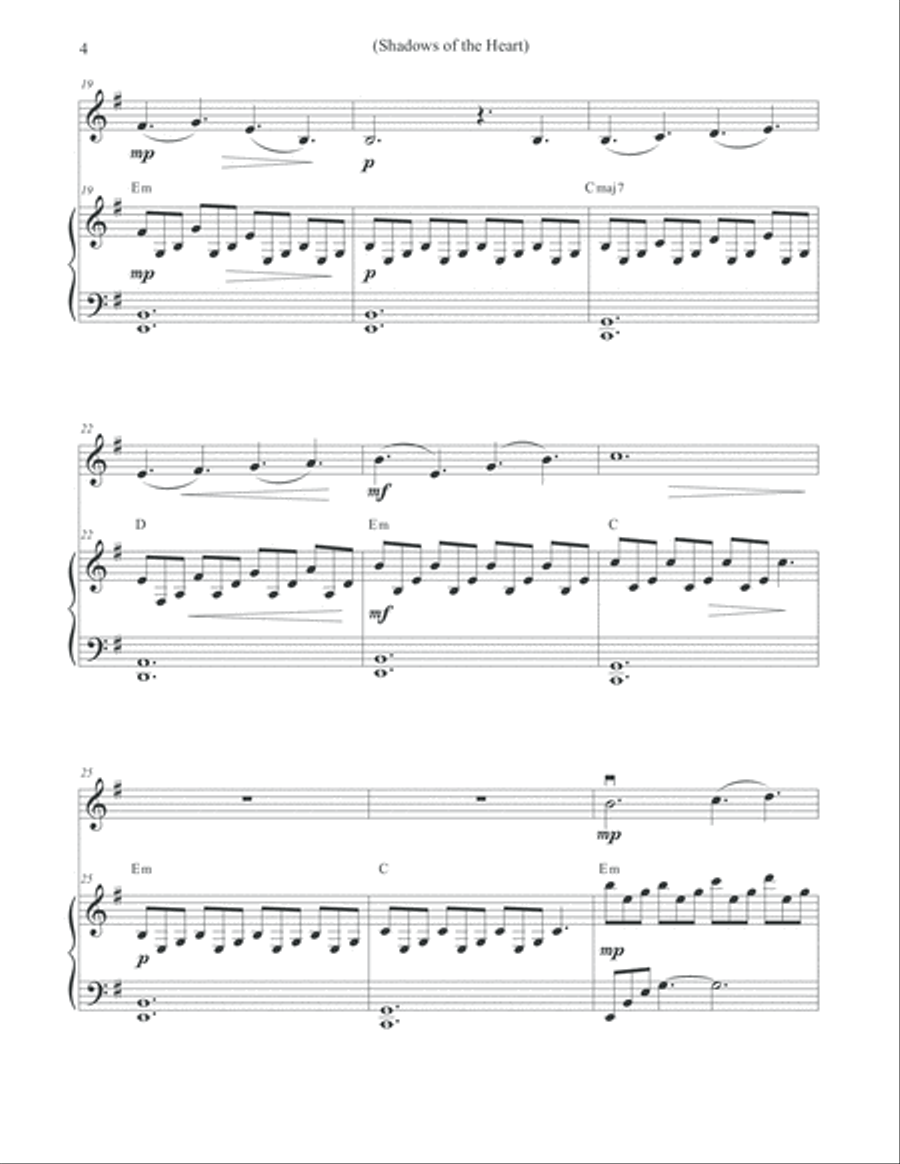 Shadows of the Heart - Violin & Piano Violin Solo scores gallery preview page 4