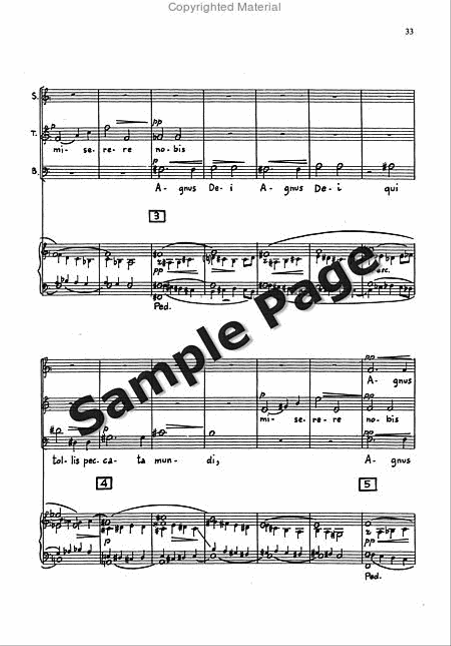 Messa Breve For Mixed Choir (3 Voices Stb) And Organ STB scores gallery preview page 32