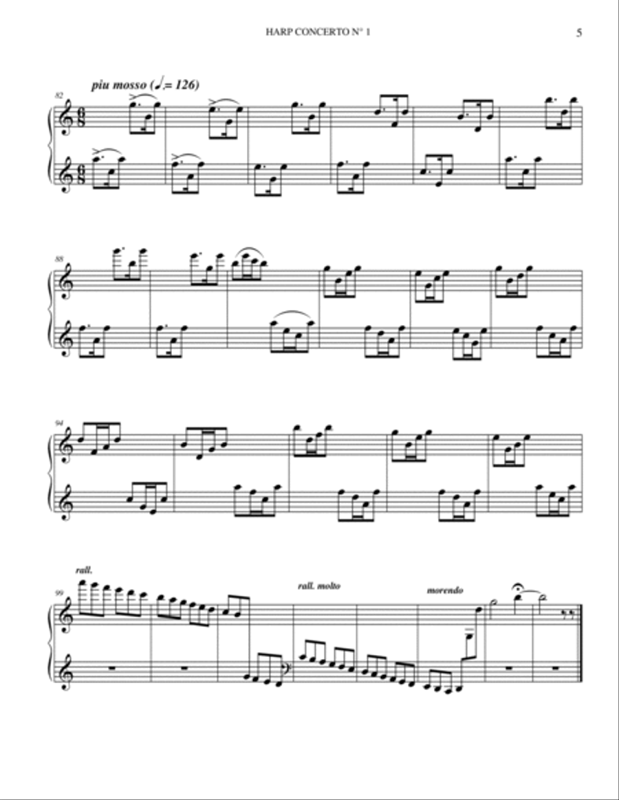 Harp concerto Harp scores gallery preview page 5