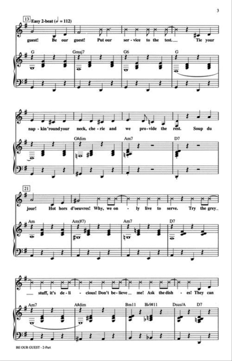 Be Our Guest 3-Part scores gallery preview page 4