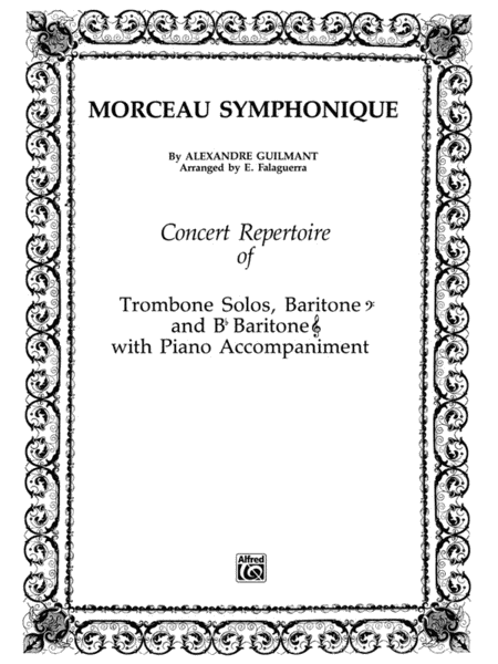 Morceau Symphonique by Felix Alexandre Guilmant Baritone Horn TC - Sheet Music