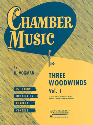Book cover for Chamber Music for Three Woodwinds, Vol. 1
