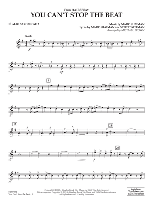 Book cover for You Can't Stop the Beat (from Hairspray) (arr. Michael Brown) - Eb Alto Saxophone 2