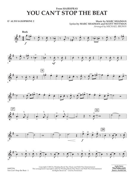 You Can't Stop the Beat (from Hairspray) (arr. Michael Brown) - Eb Alto Saxophone 2