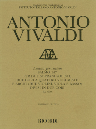 Book cover for Antonio Vivaldi - Lauda Jerusalem