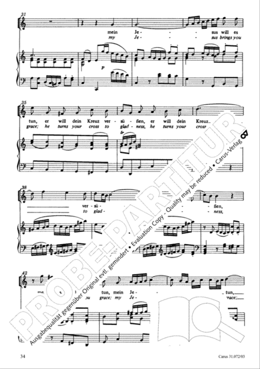 All cantate be by God's commandment (Alles nur nach Gottes Willen) 4-Part scores gallery preview page 35