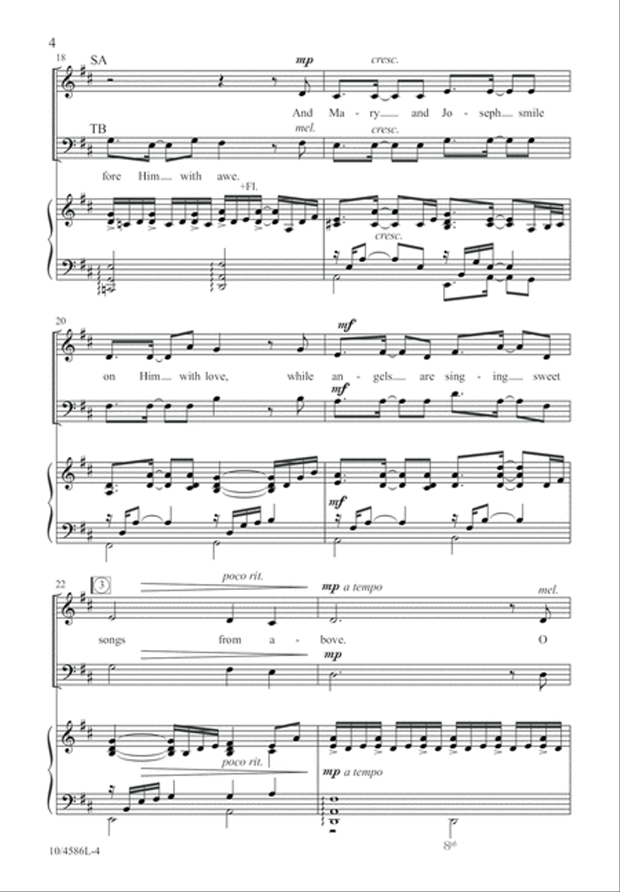 O Come, Little Children 4-Part scores gallery preview page 5