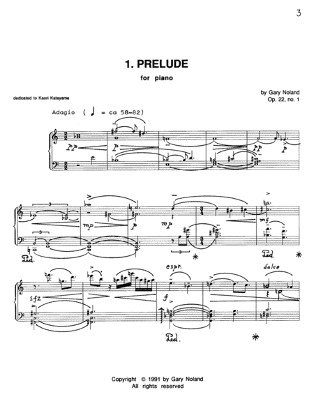 "Prelude & Zootrot" for piano Op. 22