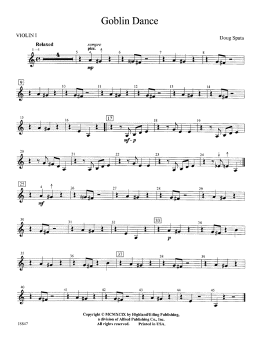 Dance of clearance the goblins violin