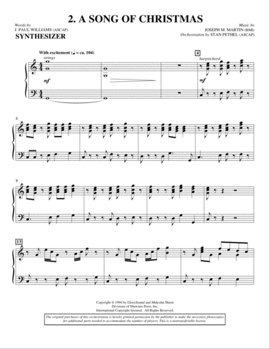 Sing A Song Of Christmas - Keyboard/ Synthesizer Choir scores gallery preview page 2