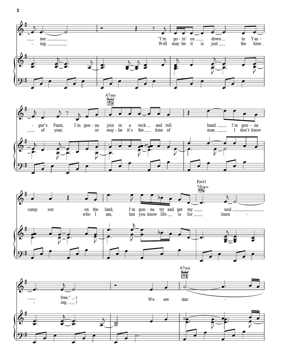 Woodstock Woodstock Acoustic Guitar scores gallery preview page 2
