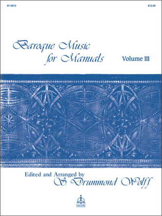 Book cover for Baroque Music for Manuals, Vol. III