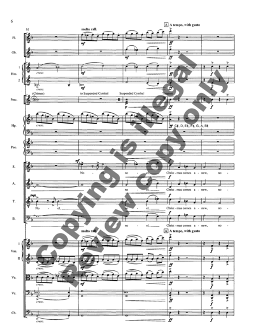 Christmas Comes Anew (Noel Nouvelet) (SATB Full Score) 4-Part scores gallery preview page 11