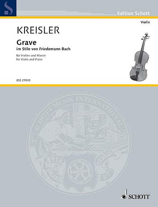 Book cover for Kreisler Cm17 Grave F.bach Vln Pft
