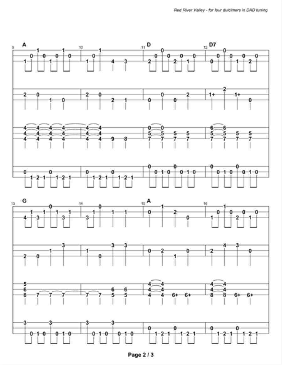 Red River Valley (ensemble) Small Ensemble scores gallery preview page 4