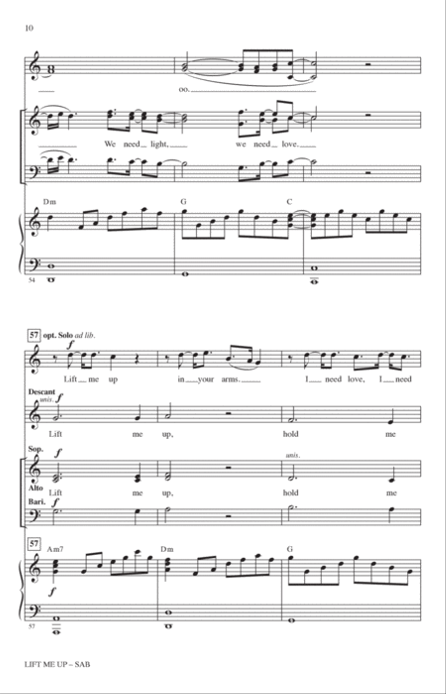 Lift Me Up (from Black Panther: Wakanda Forever) (arr. Mac Huff) 3-Part scores gallery preview page 9