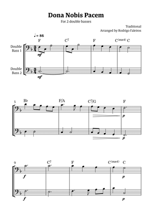 Dona Nobis Pacem - for 2 double basses (with chords)