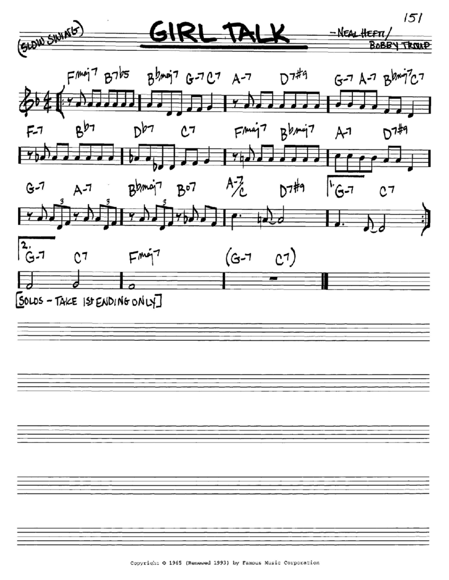 Girl Talk Piano scores gallery preview page 1