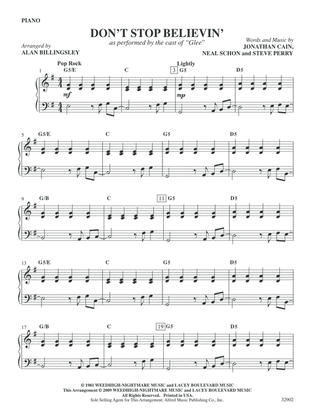 Don't Stop Believin': Piano Accompaniment