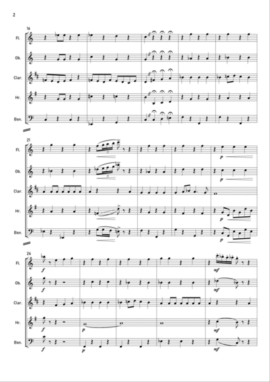 If I Were A Rich Man If I Were A Rich Man Woodwind Quintet scores gallery preview page 2