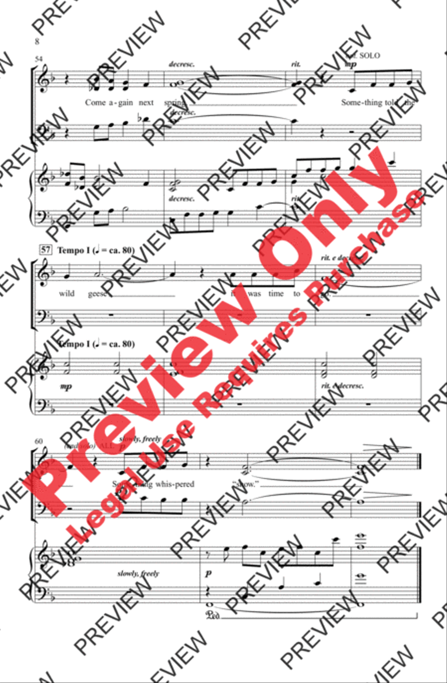 Something Told the Wild Geese 3-Part scores gallery preview page 8