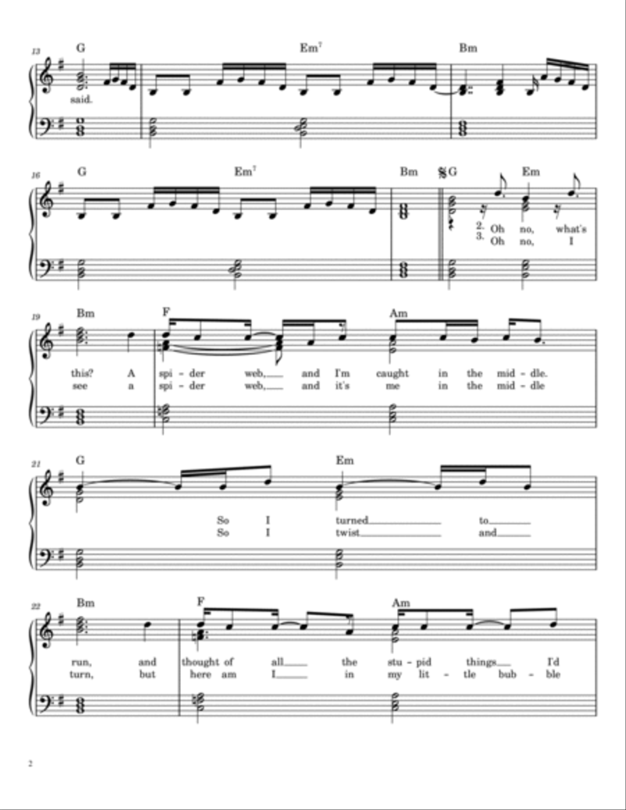 Trouble Piano Solo scores gallery preview page 2